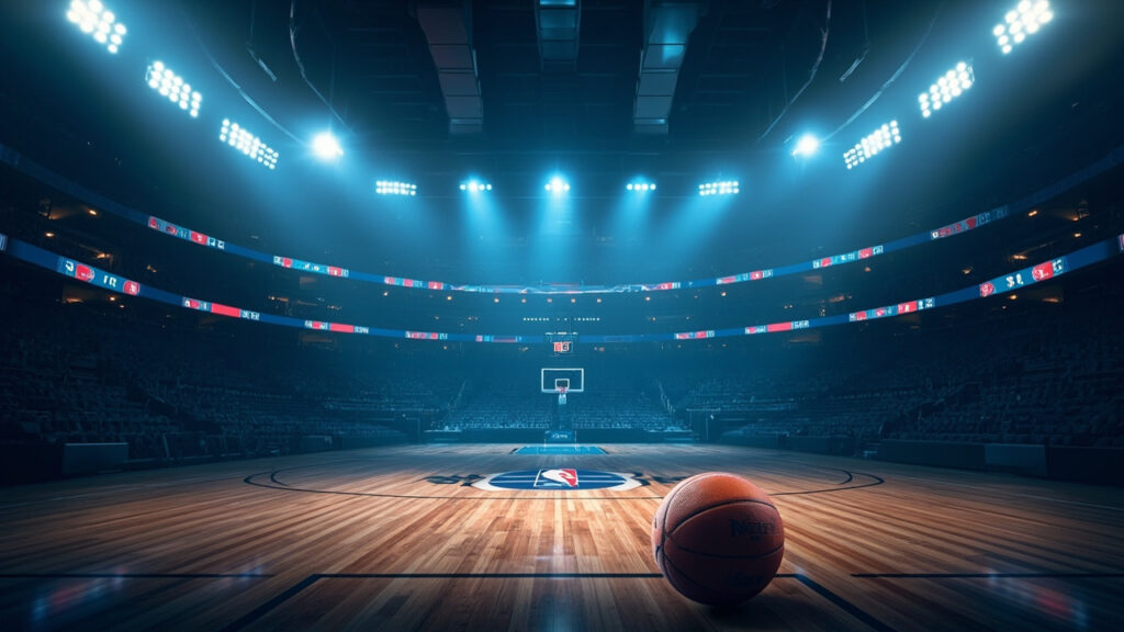 The arena is set for an exciting game as the Magic prepare to face their opponents.